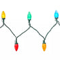 GE StayBright 25 LED C-9 Christmas Lights Multi Color with Green Wire 12-FT