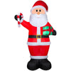Gemmy 12-ft Lighted Santa Holding a Candy Cane and Gift Christmas Inflatable
