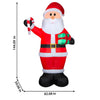 Gemmy 12-ft Lighted Santa Holding a Candy Cane and Gift Christmas Inflatable