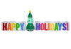 Holiday Time 11 Foot Airblown Happy Holidays Sign with Christmas Tree Scene