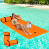 Portable Floating Water Mat with Storage Straps Orange 7ft X 3ft