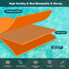 Portable Floating Water Mat with Storage Straps Orange 7ft X 3ft