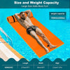 Portable Floating Water Mat with Storage Straps Orange 7ft X 3ft