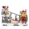 11-inch Pre-Lit Musical Ski Lift Holiday Village with Lights and Music