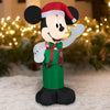 Disney 3.5 Foot Mickey Mouse with Present and Santa Hat Holiday Inflatable