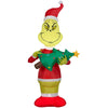 The 5.5FT Grinch with Tiny Christmas Tree Holiday Yard Inflatable