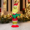 The 5.5FT Grinch with Tiny Christmas Tree Holiday Yard Inflatable