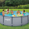 Funsicle Oasis 14-ft X 42-in Framed Above Ground Swimming Pool Set Gray