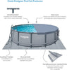 Funsicle Oasis 14-ft X 42-in Framed Above Ground Swimming Pool Set Gray