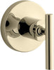 KOHLER K-T14491-4-AF Purist Transfer Valve Trim, Vibrant French Gold