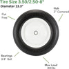 Marathon 3.50/2.50-8 Flat Free Replacement Wheelbarrow Tire on Wheel