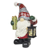 27-inch Holiday Gnome Greeter with LED Lit Lantern with Timer