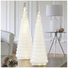 2-Piece Holiday Decorative LED Glass Tree Set