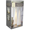 2-Piece Holiday Decorative LED Glass Tree Set
