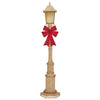 7FT Glittering Christmas Street Lamp with 150 LED Lights with Red Bow