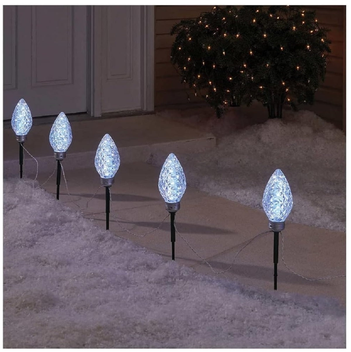 Led Path Maker 6 Piece Color Changing Multi-function LED Pathway Markers 10FT Lighted ...
