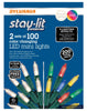 Sylvania Stay-Lit LED Color Changing 2 Sets 100 Mini String Lights Warm White/Multi