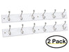 BirdRock Home 2-Pack Wall Mounted Hook Rails 6 Hooks 27-inch Length