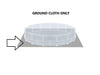 Intex Ground Cloth for 8ft to 14ft Round Frame Pool Gray