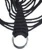 Deluxe Double Traditional Weather Smart Woven Rope Black Hammock 60" x 80"