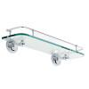 GINGER 18in Glass Shelf in Polished Chrome