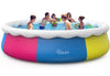 EVAJOY 15ft X 35in Inflatable Top Ring Swimming Pool Set with Pump Blue