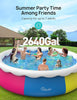 EVAJOY 15ft X 35in Inflatable Top Ring Swimming Pool Set with Pump Blue