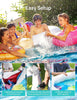 EVAJOY 15ft X 35in Inflatable Top Ring Swimming Pool Set with Pump Blue