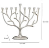 Casted Aluminum 9 Branch Menorah