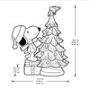 Peanuts Snoopy Christmas Tree Figurine 14" Tall Battery-Operated
