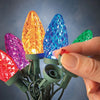 Sylvania Stay-Lit 2 Sets of 50 C9 Faceted LED Christmas Lights - Multicolor