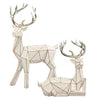 20-Inch Geometric Deer Set Christmas Decorations 2-piece