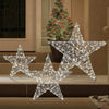 3-Piece Star Set with LED Lights 36in, 26in, 18in