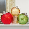 3-Piece Glass Ornaments Decor with LED Lights Holiday Decor