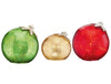 3-Piece Glass Ornaments Decor with LED Lights Holiday Decor