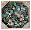 30-inch Pre-Lit Christmas Wreath with 50 LED Lights Battery Operated with Gold Accents