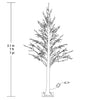 7-FT Multifunction Iced Tree with 224 Warm White Micro LED Lights