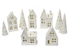 Battery-Operated 10-Piece Ceramic Holiday Village with Lights