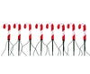 Masala House 8-Piece LED Candy Cane Lawn Stakes 12-inch