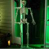 JOYIN 5.6 FT Halloween Posable Skeleton with LED Red Glowing Eyes