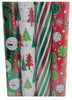 Kirkland Signature 4 Roll Christmas Gift Wrap 180 sq ft Total Green/Stripes/White/Red
