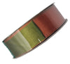 Kirkland Wire-Edged Ribbon Duel-Sided Burnt Orange and Green 1.5 inch 50 yards