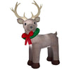 Gemmy 10.5-FT Pre-Lit LED Giant-Sized Fuzzy Standing Reindeer Christmas Inflatable