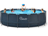 EVAJOY 16ft X 48in Metal Frame Round Swimming Pool Set with 2000GPH Sand Filter Pump