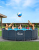 EVAJOY 16ft X 48in Metal Frame Round Swimming Pool Set with 2000GPH Sand Filter Pump