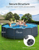 EVAJOY 16ft X 48in Metal Frame Round Swimming Pool Set with 2000GPH Sand Filter Pump