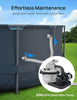 EVAJOY 16ft X 48in Metal Frame Round Swimming Pool Set with 2000GPH Sand Filter Pump
