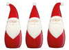 3-Piece Tabletop Ceramic Santa Christmas Decoration