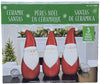 3-Piece Tabletop Ceramic Santa Christmas Decoration