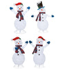 Set of 4 Mesh Snowman Family with LED Lights